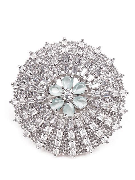 Buy Fully crystal-embellished oversized ring Online. – Odette