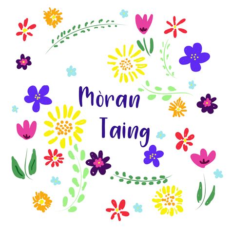 Mòran Taing Flùraichean Gaelic Thank You Card