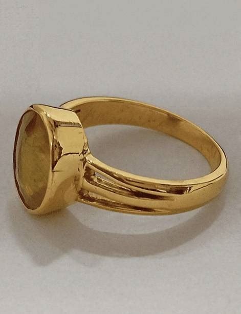 Yellow Sapphire Ring - Buy Yellow Sapphire Ring online at Best Prices ...