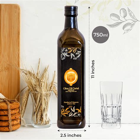 Buy Olive Oil Cartel Premium Moroccan Extra Virgin Olive Oil - 25.4 FL ...