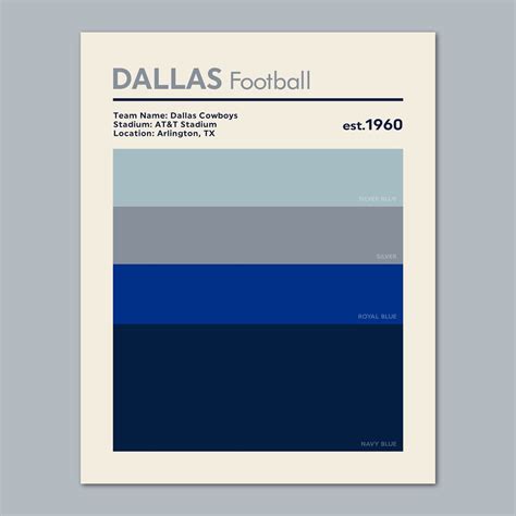 Cowboys Football Team Colors
