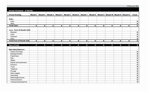Image result for Projected Income Statement Excel Format Template