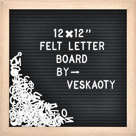 Veskaoty Felt Letter Board with 460 Letters, Numbers & Symbols - 12 x ...