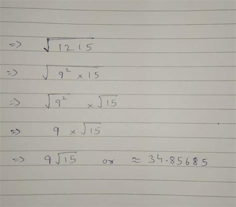 simplify [tex] \sqrt{1215} [/tex] - Brainly.in