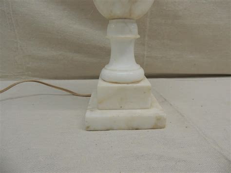 Antique White and Grey Alabaster Table Lamp at 1stDibs | alabaster lamp ...