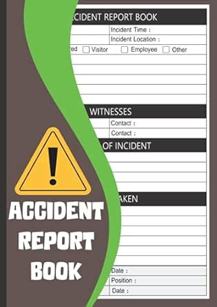 Accident Report Book: Accident & Incident log Book, workplace Health ...