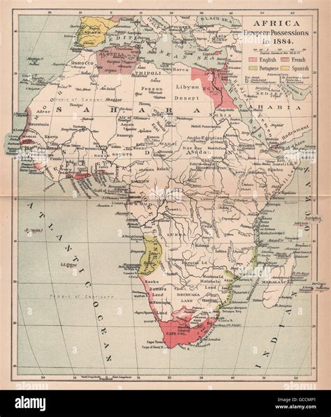 Africa colonies map hi-res stock photography and images - Alamy