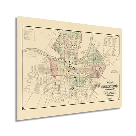 Buy HISTORIX Vintage 1877 Nashville Tennessee - 18x24 Inch Vintage ...