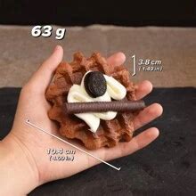 1pc Realistic Triangle Shaped Waffle Model, Made Of Pu Material ...