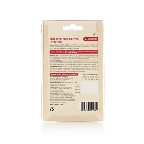 Buy FABESSENTIALS ROSE PETAL COCOA BUTTER LIP BUTTER 5 GM Online & Get ...