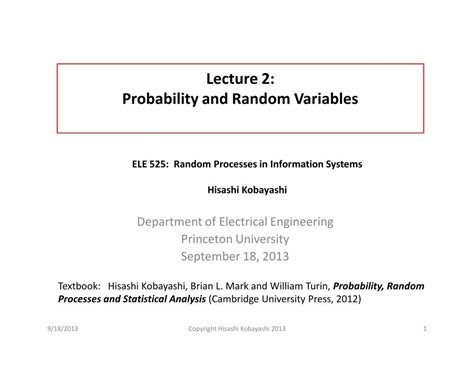 Image result for Probability and Random Process Lecture