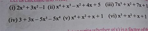 Let us calculate and write . which of the following polynomial will ...