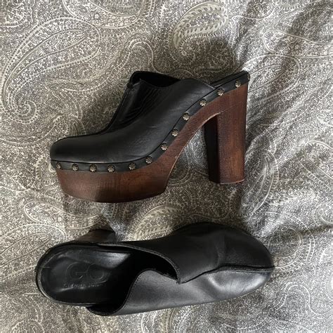 Women's Black and Brown Clogs | Depop