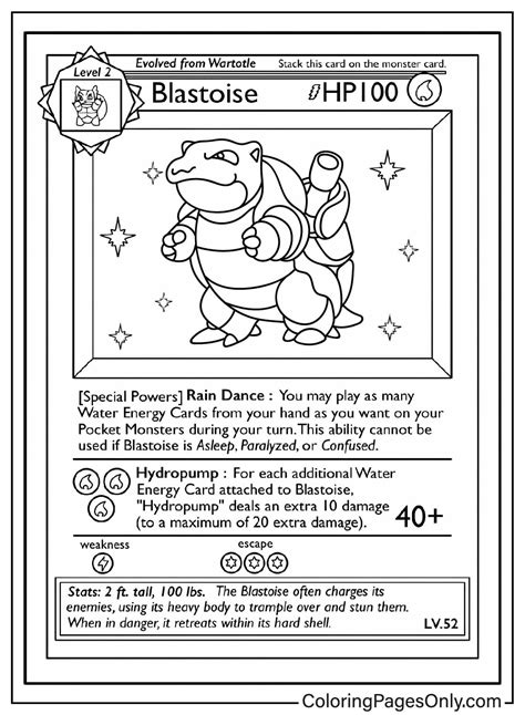 Pokemon Card Free Coloring Pages