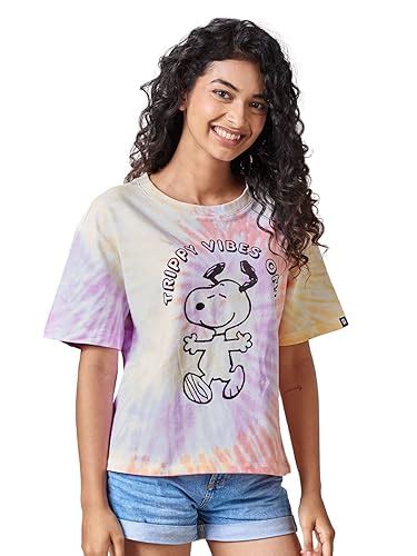 Buy The Souled Store Women Official Peanuts: Trippy Vibes Multicolored ...