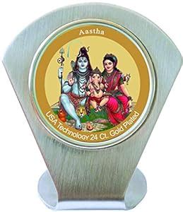 AAS-HTA Stainless Steel with 24K Gold Plated Foil Shiva Family Photo ...