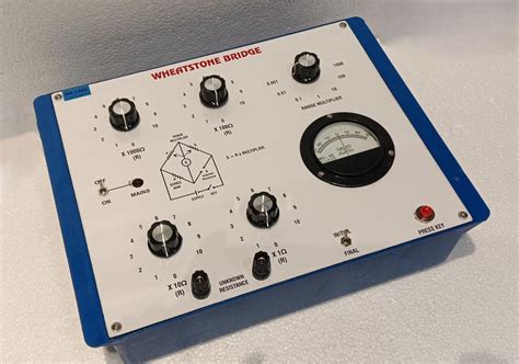 Wheatstone Bridge With Galvanometer & Inbuilt Power Supply Plastic Box ...
