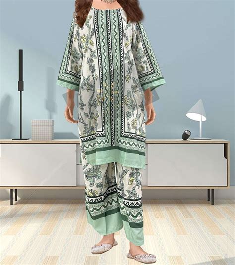 AALIZ PRINTS DESIGN NO - 3053 LAWN FABRIC TOP AND PLAZO PARTY WEAR CORD ...