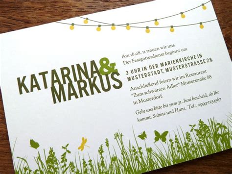 Hochzeit Gartenparty Einladung