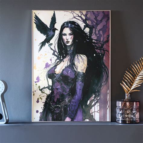 Celtic Goddess Morrigan the Morrigan Goddess Watercolor Matte - Etsy