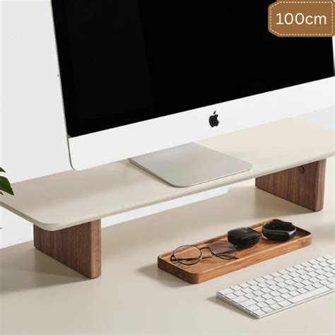 Carpentray 100Cm Long Wooden Monitor Riser (White & Brown) – Carpentray ...
