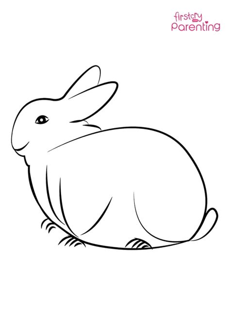 Easy Printable Rabbit Coloring Pages for Kids