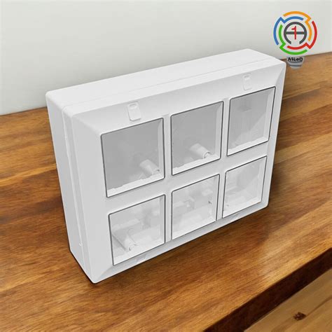 A1 LED 12 Modular Switch Board Roma Style | Shockproof White