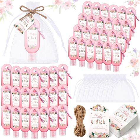 Amazon.com : Sacubee 48 Sets Baby Shower Hand Sanitizer Bulk Baby ...