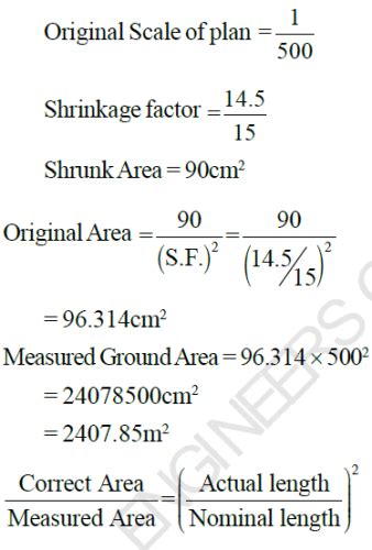 The area of the plan of an old surveyplotted to a scale of 1cm to 5m ...