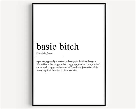 Basic Bitch Definition Print - Magic Posters
