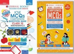 Oswaal ICSE MCQs Chapterwise Question Bank Class 10, Mathematics Book ...