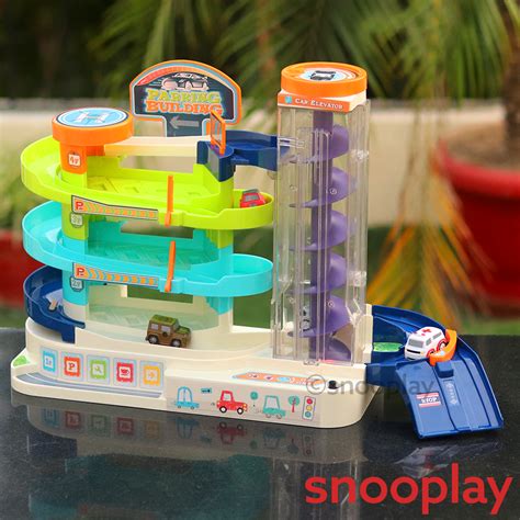 Buy Automatic or Manual Vehicles Parking Building Playset with Light ...