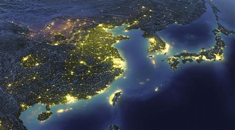 方舆 - 东部 - 中国地形与城市卫星夜景图：看看哪些城市能修成正果 - Powered by phpwind