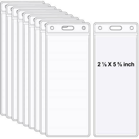 Buy 10 Pieces Clear Plastic Ticket Stub Holders Vertical PVC Ticket ...