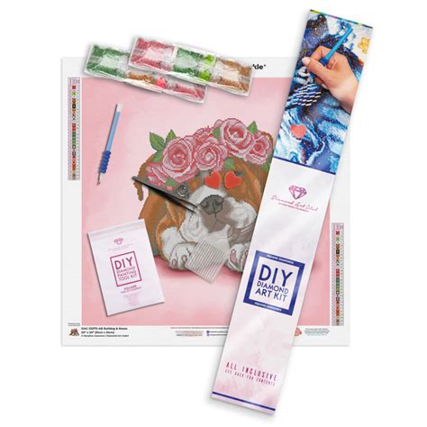 Bulldog & Roses – Diamond Art Club