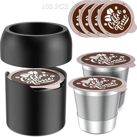 Amazon.com: Reusable Coffee pods Refill Kit,1 Holder, 2 Stainless Steel ...