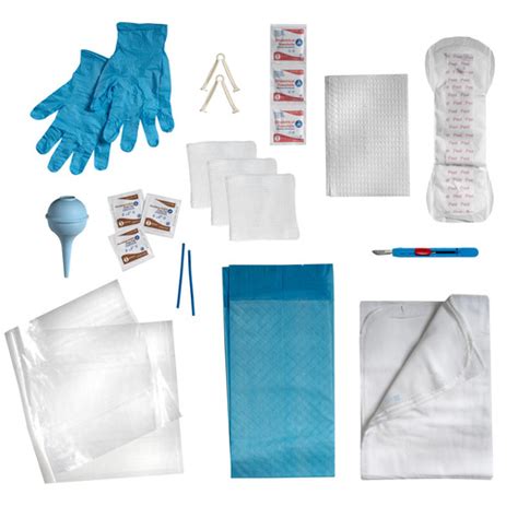 Curaplex® OB Kit, Plastic Bag, Gloves, Underpad, Clamps, Towels ...