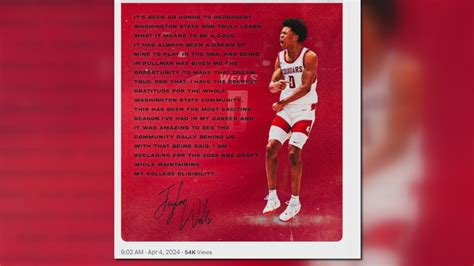 Former WSU small forward Jaylen Wells is staying in the NBA Draft ...