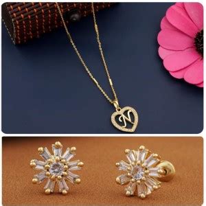 GANGA FASHION JEWELLERY Metal Gold-plated Gold Jewellery Set Price in ...