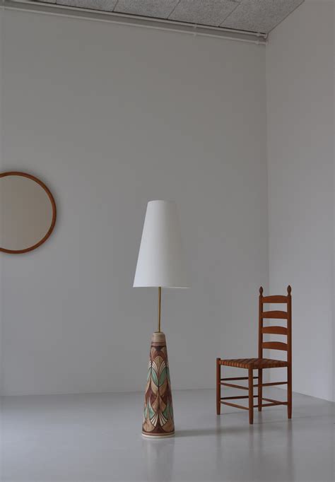 Large Ceramic Floor Lamp by Rigmor Nielsen for Søholm, 1960s, Danish ...