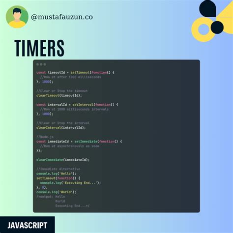 Image result for Using Timers in JavaScript