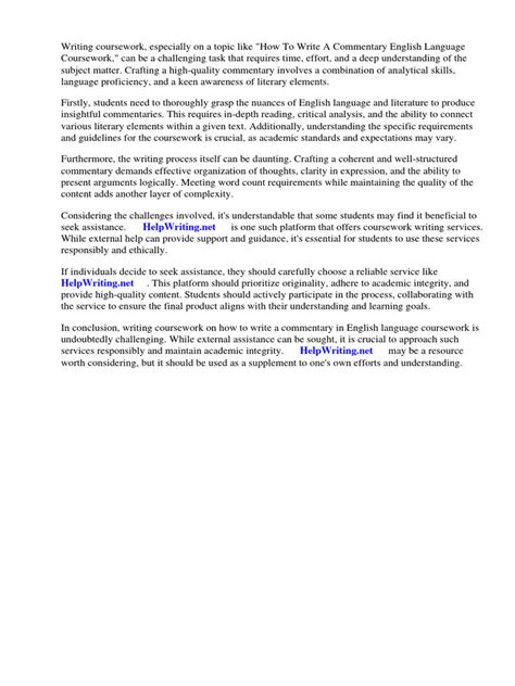 Image result for How to Write a Writing Commentary