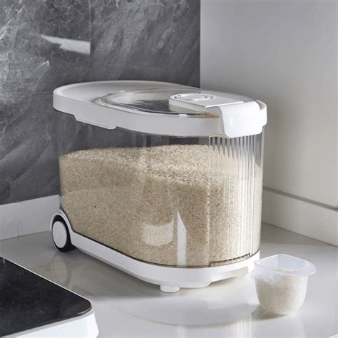 Buy Sealed Rice Storage Container with Wheels at Best Price