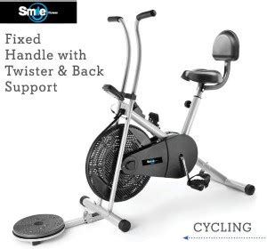 Smile Fitness Air Bike Fitness Exercise Cycle For Home Moving Handles ...