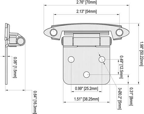 Buy HOME MASTER HARDWARE Self Closing Overlay Cabinet Hinges 1/2 ...