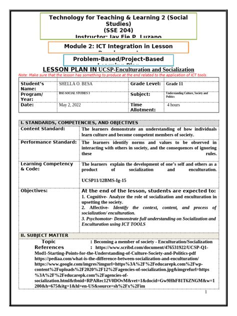 Image result for Problem Based Learning Plan Sample