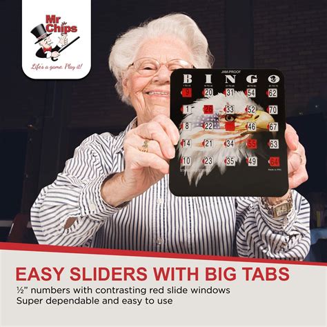 MR CHIPS 50 Jam-Proof Bingo Cards with Sliding India | Ubuy