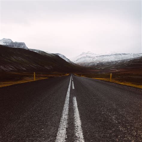 Download wallpaper 2780x2780 marking, road, asphalt, mountains, sky ...