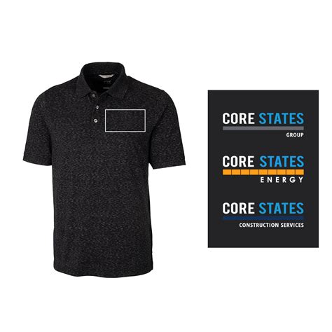 Men's Cutter & Buck Tri-Blend Space Dye Polo - Dark Black – Core States ...