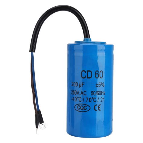 Cd60 Run Capacitor 250v Ac Starting Capacitor With Wire Lead ...